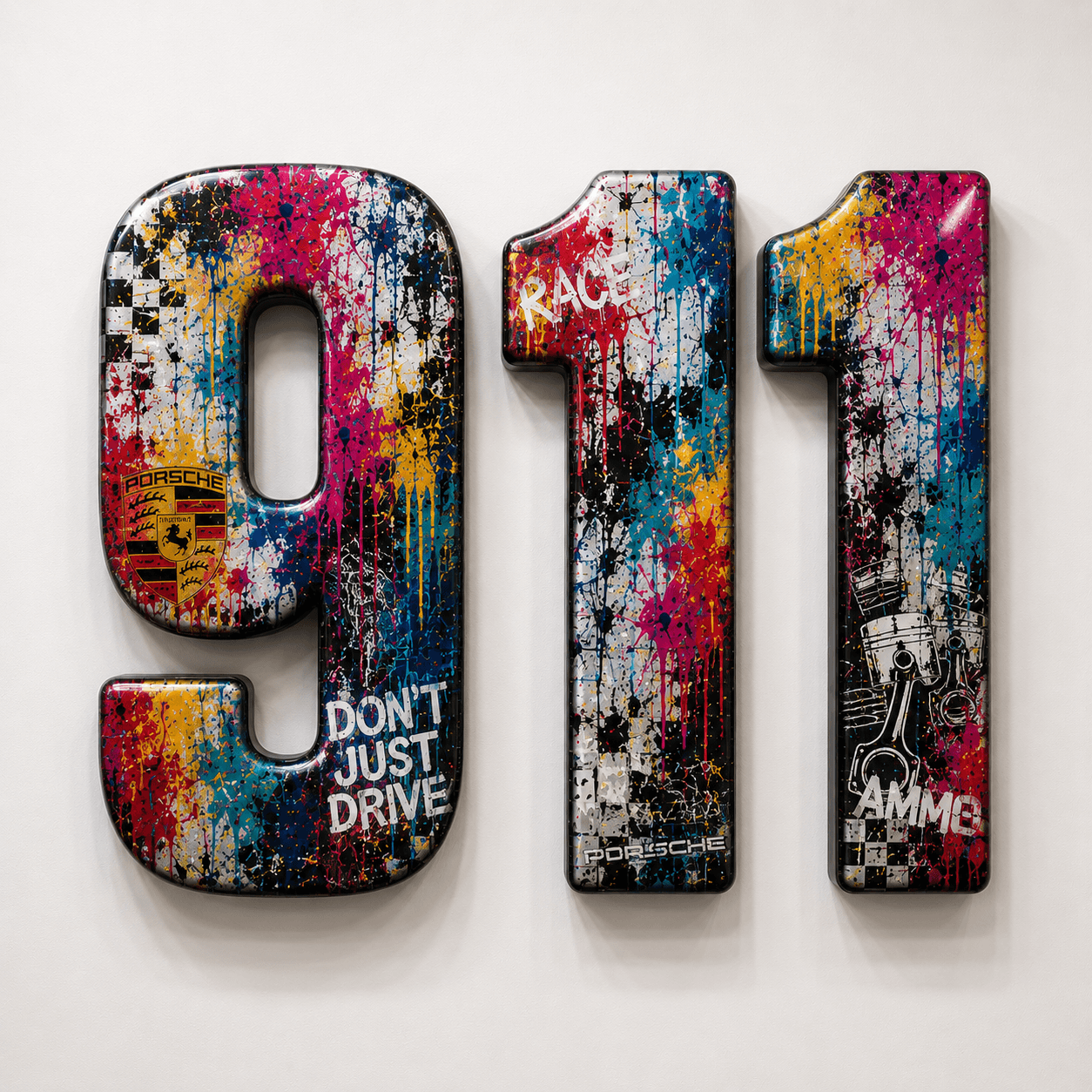 911 Mixed Media Resin Artwork — holding photograph